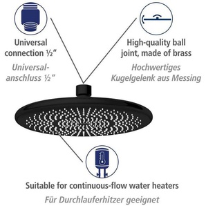 WENKO Duschsystem Watersaving, einfacher Anschluss an bestehende Armatur oder Wandanschlussbogen