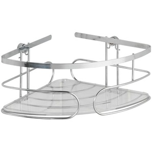 WENKO Eckablage groß Premium Edelstahl, rostfrei, Silber glänzend, Edelstahl rostfrei glänzend