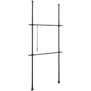 Wenko Inneneinteilung Wenko Herkules Basic, Schwarz, Metall, Kunststoff, 75x165x11 cm, Schlafzimmer, Kleiderschränke, Schrankzubehör