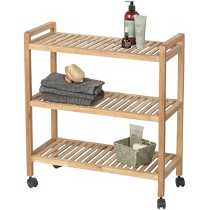 Regalwagen WENKO Norway Regale Gr. B/H/T: 65 cm x 72 cm x 31 cm, braun (walnuss) Badregal Badregale 3 Etagen