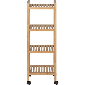 Regalwagen WENKO Norway Regale Gr. B/H/T: 35 cm x 97 cm x 31 cm, braun (walnuss) Badregal Badregale 4 Etagen