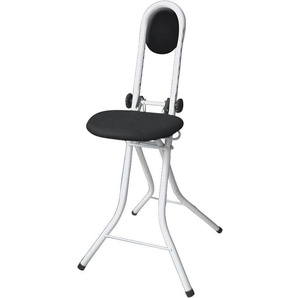 Sitzhocker WENKO Hocker Gr. B/H/T: 47 cm x 91,5 cm x 45 cm, Baumwolle, schwarz-weiß (weiß, schwarz) Bügelstuhl Sitzsäcke Sitzhocker Hocker