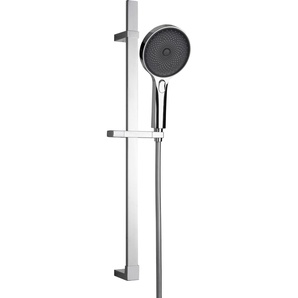 Stangenbrause-Set WENKO Softwater Brausegarnituren silberfarben Duschbrausen Chrom, Länge Stange: 68 cm