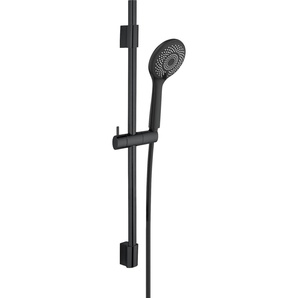Stangenbrause-Set WENKO Watersaving Brausegarnituren schwarz Duschbrausen Schwarz, Länge Stange: 70 cm