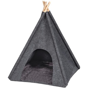 WENKO Tierbett Tiertipi Tierbetten LxH: 45x60 cm Gr. B/H/L: 45 cm x 60 cm x 45 cm, grau (anthrazit) Katzenkörbe -kissen