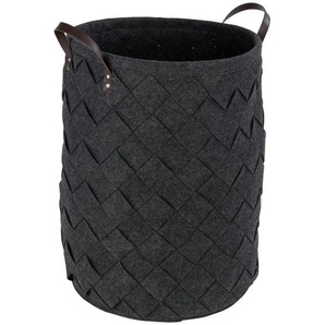 Wenko Wäschesack , Schwarz , Kunststoff , 60 cm , strapazierfähig , Badaccessoires, Wäschesäcke & Tonnen