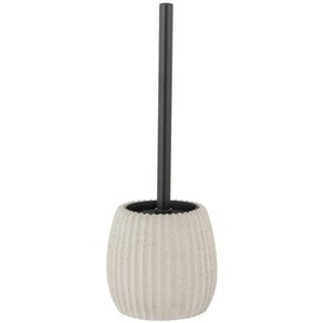 Wenko Wc-Bürstengarnitur Torretta, Schwarz, Hellgrau, Metall, 12.5x37.5x12.5 cm, Bürstenkopf abnehmbar, austauschbar, rostfrei, Badezimmer, WC Ausstattung, WC Bürstengarnituren