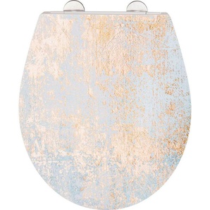 WENKO WC-Sitz Agate, mit Relief, aus antibakteriellem Duroplast
