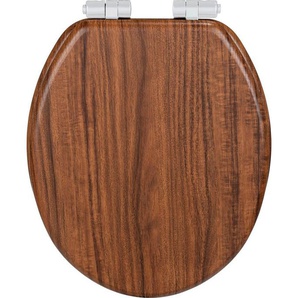 WENKO WC-Sitz Chestnut, braun, aus FSC® zertifiziertem MDF, feuchtigkeitsresistent