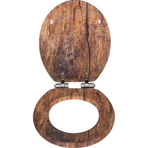 WENKO WC-Sitz Rustic, aus FSC®-zertifiziertem MDF, feuchtigkeitsresistent