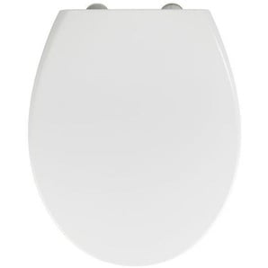 Wenko Wc-Sitz, Weiß, Kunststoff, 37.5x42 cm, Deckel mit Absenkautomatik, passend für alle handelsüblichen WCs, Badezimmer, WC Ausstattung, WC Sitze