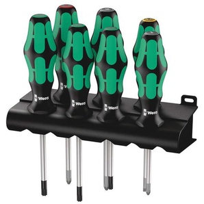 Wera 3353503677 Rack Schraubendrehersatz Kraftform Plus Lasertip  Rack 7-teilig