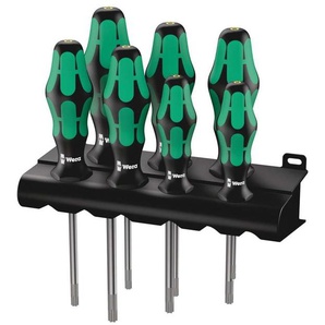 Wera 3677 TORX HF Kraftform Plus Schraubendrehersatz mit Haltefunktion  Rack 7-teilig