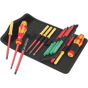 WERA Schraubendreher-Set, Kraftform Kompakt VDE 17 Universal 1 Tool Finder, 17‑teilig 05006611001