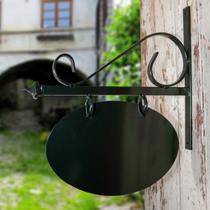 Werbeschild im Vintage-Stil, Grün, Metall Schild für Restaurant - Ladenschild