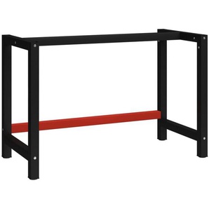 Werkbankgestell Metall 120x57x79 cm Schwarz und Rot vidaXL
