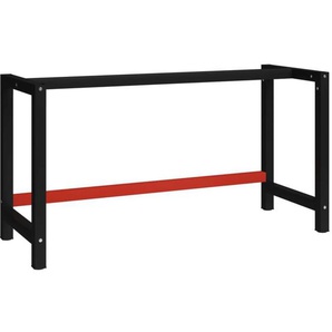 Vidaxl - Werkbankgestell Metall 150x57x79 cm Schwarz und Rot