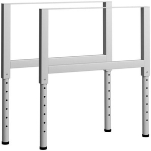 Werkbankgestell Verstellbar 2 Stk. Metall 85x(69-95,5) cm Grau vidaXL