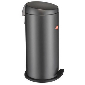 Wesco Abfallsammler Capboy Maxi, Edelstahl, Graphit, Metall, 22 L, 60 cm, Küchen, Küchenausstattung, Mülleimer
