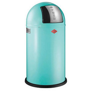 Wesco Abfallsammler Pushboy, Edelstahl, Mintgrün, Metall, 50 L, 75.5 cm, Küchen, Küchenausstattung, Mülleimer