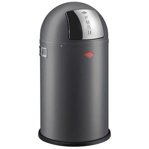 Wesco Abfallsammler Pushboy Junior, Graphit, Metall, 22 L, 63 cm, Küchen, Küchenausstattung, Mülleimer