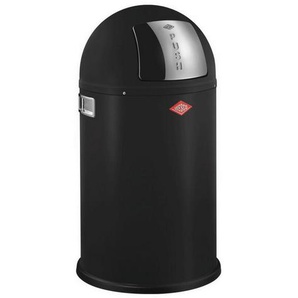 Wesco Abfallsammler Pushboy Junior, Schwarz, Edelstahl, Metall, 22 L, 63 cm, Küchen, Küchenausstattung, Mülleimer