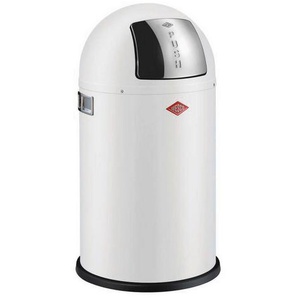 Wesco Abfallsammler Pushboy Junior, Weiß, Edelstahl, Metall, 22 L, 63 cm, Küchen, Küchenausstattung, Mülleimer
