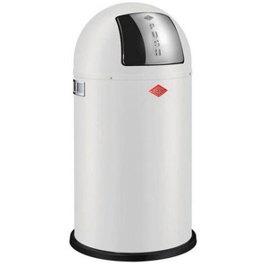 Wesco Abfallsammler Pushboy, Weiß, Edelstahl, Metall, 50 L, 75.5 cm, Made in Germany, Küchen, Küchenausstattung, Mülleimer