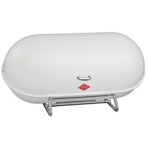 Wesco Brotkasten Breadboy, Weiß, Metall, oval, 44.3x21x23 cm, lebensmittelecht, Küchenzubehör, Brotkästen & -Körbe