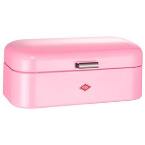 Wesco Brotkasten Grandy, Pink, Metall, rechteckig, 23x17x42 cm, lebensmittelecht, Küchenzubehör, Brotkästen & -Körbe