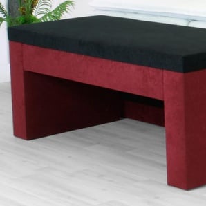 Bettbank WESTFALIA SCHLAFKOMFORT Sitzbänke rot (bordeauxrot, schwarz) Bettbänke