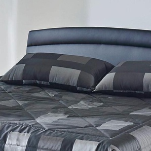 Dekokissen WESTFALIA SCHLAFKOMFORT Dekokissen_Sitzkissen_Kissenhüllen Gr. B/L: 40 cm x 80 cm, 2 St., Polyester, schwarz (schwarz, gemustert) Bett-Zubehör Deko-Kissen Dekokissen gemustert Kopfkissen (2-teilig)