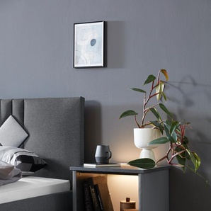 Nachtkonsole WESTFALIA SCHLAFKOMFORT Brilon Sideboards Gr. B/H/T: 45 cm x 53 cm x 45 cm, Mit LED-Beleuchtung, 1, Kunstleder, schwarz (anthrazit, schieferoptik anthrazit) Nachtkonsolen und Nachtkommoden wahlweise mit indirekter LED-Beleuchtung