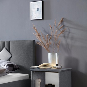 Nachtkonsole WESTFALIA SCHLAFKOMFORT Brilon Sideboards Gr. B/H/T: 45 cm x 53 cm x 45 cm, Ohne LED-Beleuchtung, 1, Strukturstoff, schwarz (charcoal, schieferoptik anthrazit) Nachtkonsolen und Nachtkommoden wahlweise mit indirekter LED-Beleuchtung