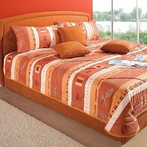 Tagesdecke WESTFALIA SCHLAFKOMFORT Tagesdecken Gr. B/L: 215 cm x 225 cm, orange (terra) Tagesdecken Tagesdecke