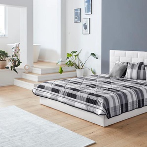 Tagesdecke WESTFALIA SCHLAFKOMFORT Tagesdecken Gr. B/L: 255 cm x 225 cm, schwarz (anthrazit, grau, weiß, schwarz) Tagesdecke Tagesdecken