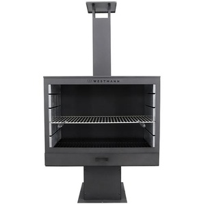 Westmann Stahl Grillkamin Feuerstelle Schwarz 50x90x160 cm WMLG868-B
