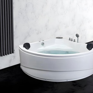 Whirlpool Eckwanne - 2 Personen - 350 L - 150 x 150 x 60 cm - AGLENA