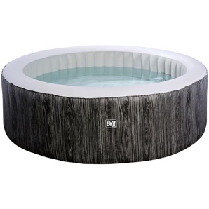 Whirlpool EXIT Wood Deluxe Whirlpools Gr. H: 65 cm, 1200 l, grau Whirlpools für bis zu 4 Personen, dunkelgrau