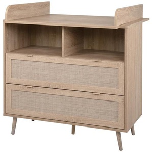 Wickelkommode - holzfarben - Materialmix - 100 cm - 105 cm - 77,5 cm | Möbel Kraft