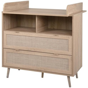 Wickelkommode  Rafia ¦ holzfarben ¦ Maße (cm): B: 100 H: 105 T: 77.5