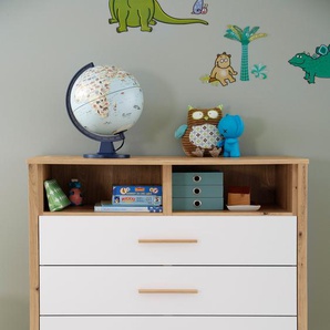 Wickelkommode RAUCH Nepal Wickelkommoden Gr. B/H/T: 101 cm x 98 cm x 80 cm, weiß (eiche artisan, weiß) Baby Wickelkommoden und Wickelregale umbaufähig zur Kommode