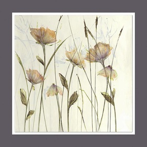 Wiedemann Bild Wilder Mohn, Mehrfarbig, Metall, Kunststoff, quadratisch, 85x85 cm, Bilder