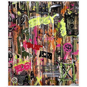 Wiedemann Bild Edgy, Mehrfarbig, Metall, rechteckig, 80x95 cm, Bilder