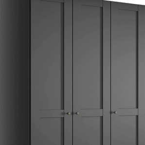 Drehtürenschrank WIEMANN Göteborg Schränke Gr. B/H/T: 148,4 cm x 216 cm x 58 cm, 3 St., grau (graphit, dekor) Drehtürenschränke inkl. Türendämpfung