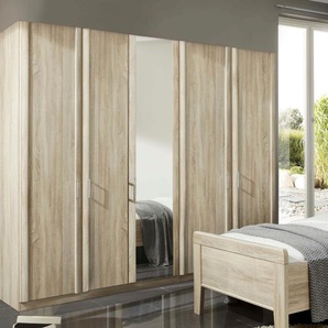 Drehtürenschrank WIEMANN Meran Schränke Gr. B/H/T: 246,3 cm x 216 cm x 58 cm, 5 St., beige (eiche, sägerau) Drehtürenschränke Schränke