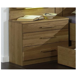 Nachtkommode WIEMANN Münster Sideboards Gr. B/H/T: 60 cm x 50 cm x 36 cm, beige (natur) Nachtkonsolen und Nachtkommoden (2er Set), teilmassiv