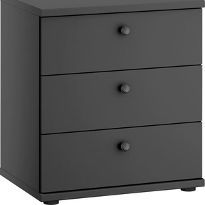 Nachtkonsole WIEMANN Göteborg Sideboards Gr. B/H/T: 50 cm x 57 cm x 36 cm, 3, grau (graphit, dekor) Nachtkonsolen und Nachtkommoden vormontiert