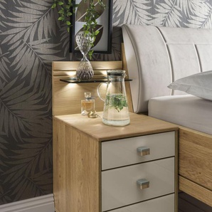 Nachtkonsole WIEMANN Kiruna Sideboards Gr. B/H/T: 40 cm x 48 cm x 43 cm, braun (eiche teilmassiv, champagnerglas) Nachtkonsolen und Nachtkommoden vormontiert