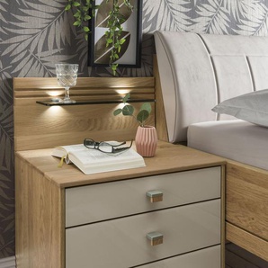 Nachtkonsole WIEMANN Kiruna Sideboards Gr. B/H/T: 60 cm x 48 cm x 43 cm, braun (eiche teilmassiv, champagnerglas) Nachtkonsolen und Nachtkommoden vormontiert